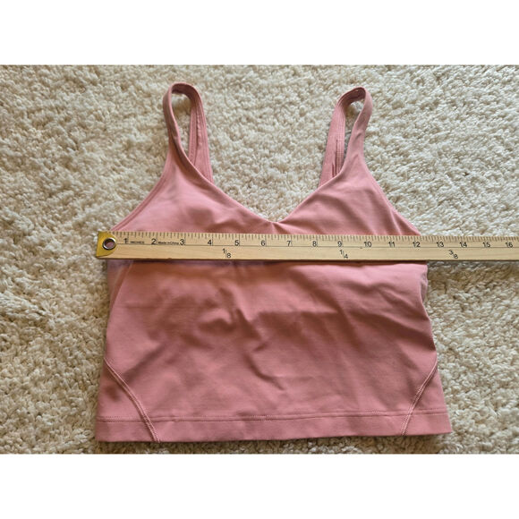 Lululemon Pink Crop Tank Top And Black Leggings Size 4 - Picture 8 of 16